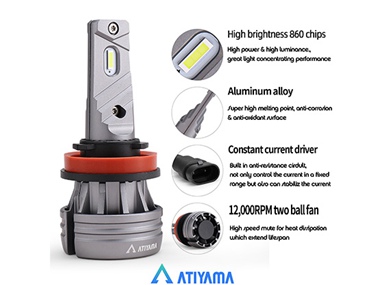 ATIYAMA H11 10000LM 60W Super Bright LED